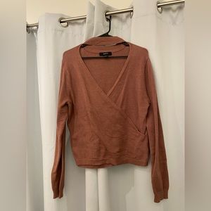 brown crop sweater